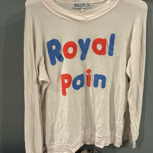 Royal pain wildfox sweater in cream size S - Picture 1 of 4